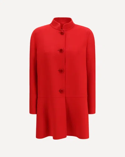 VALENTINO SINGLE-BREASTED COMPACT DRAP COAT