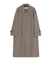 Valentino Coat With Vichy Pattern In Cotton And Wool In Brown
