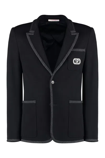 VALENTINO SINGLE-BREASTED COTTON JACKET