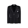 Valentino Single-breasted Two-button Jacket In Black