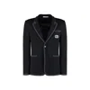 Valentino Single-breasted Two-button Jacket In Black