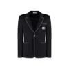 Valentino Single-breasted Two-button Jacket In Black