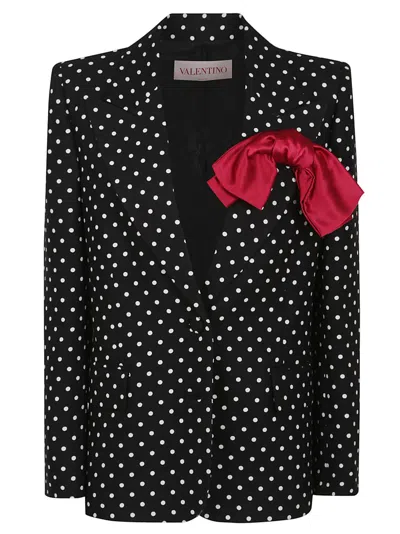 VALENTINO VALENTINO SINGLE-BREASTED JACKET WITH PLUSDEPOIS PRINT