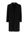 Valentino Single-breasted Wool-blend Coat In Black