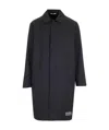 Valentino Single-breasted Mid-length Coat In Black