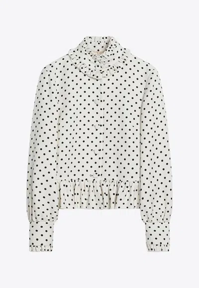 VALENTINO SINGLE-BREASTED POLKA-DOTS JACKET