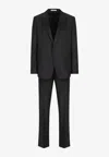 Valentino Single-breasted Suit In Wool In Black