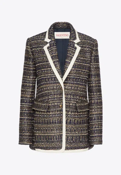 VALENTINO SINGLE-BREASTED TWEED BLAZER