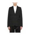 Valentino Single-breasted Virgin Wool Blazer In Black