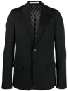 Valentino Single-breasted Virgin Wool Blazer In Schwarz