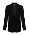 Valentino Double-breasted Blazer In Black