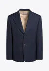 Valentino Single-breasted Jacket In Blue