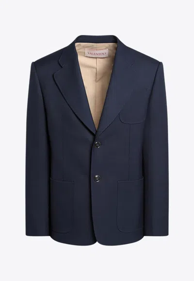 VALENTINO SINGLE-BREASTED WOOL BLAZER