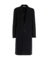 Valentino Single-breasted Wool-blend Coat In Black