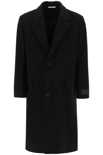 Valentino Garavani Single-breasted Wool Coat In Black