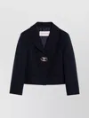 Valentino Vlogo Single-breasted Wool Blazer In Blue