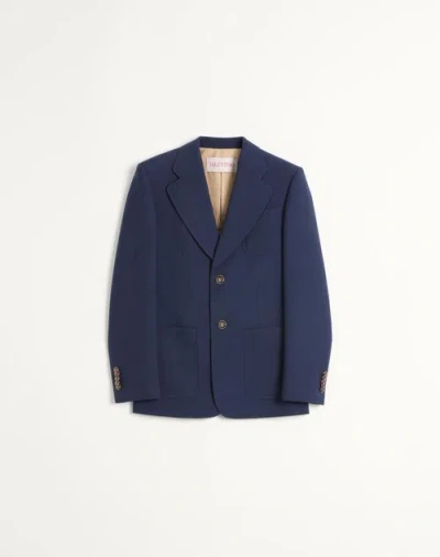 VALENTINO VALENTINO SINGLE-BREASTED WOOL GABARDINE JACKET