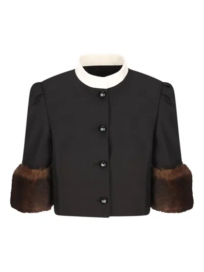 Valentino Single-breated Jacket In Black