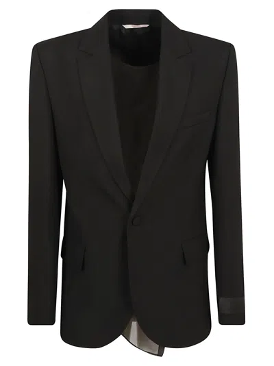 Valentino Single-buttoned Blazer In Black