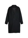 Valentino Single-breasted Coat In Black
