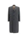 Valentino Single-breasted Coat In Gray