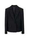 Valentino Single-breasted Flap-pocket Blazer In Black