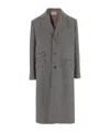 Valentino Herringbone-pattern Virgin Wool Coat In Gray