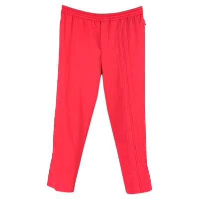 Pre-owned Valentino Size 32 Pink Wool Elastic Waistband Casual Pants