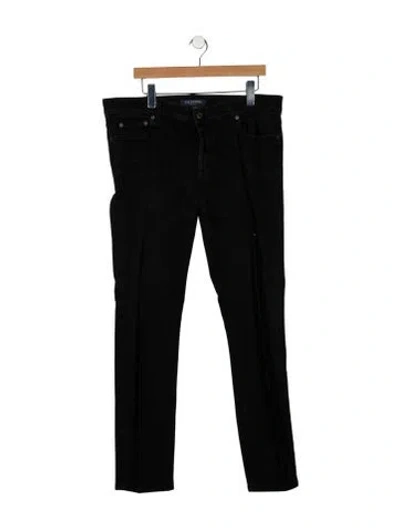 Pre-owned Valentino Skinny Jeans In Black