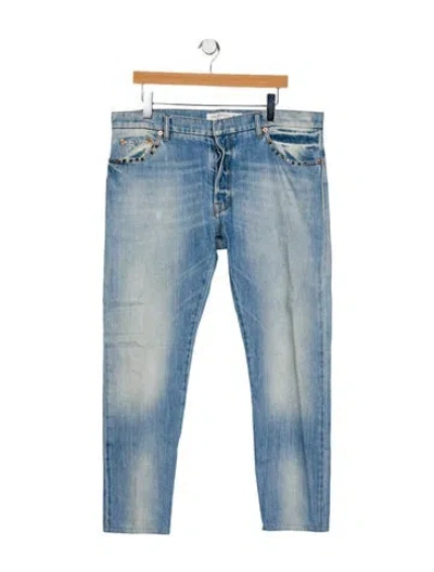 Pre-owned Valentino Skinny Jeans In Blue