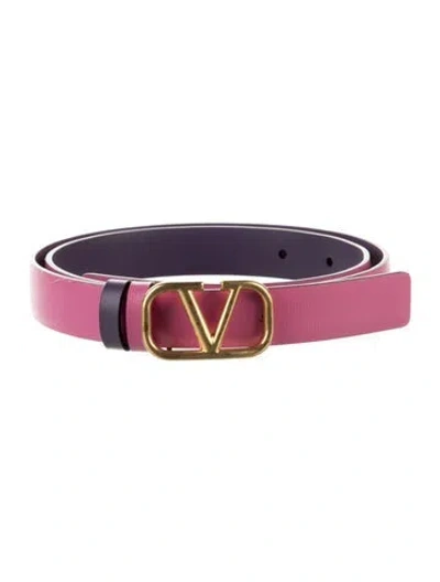 Pre-owned Valentino Garavani Skinny Leather Belt In Multi