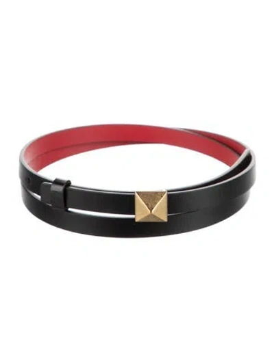 Pre-owned Valentino Garavani Skinny Leather Belt In Multi