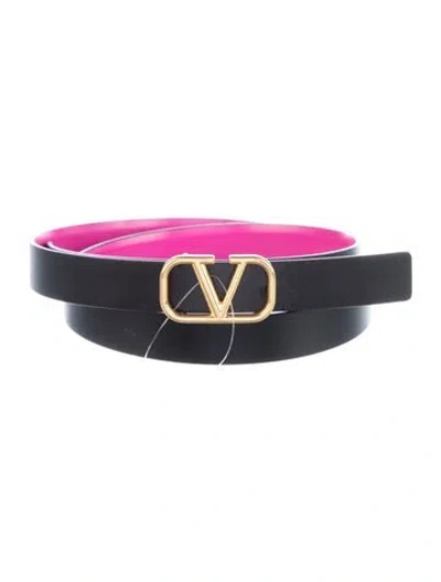Pre-owned Valentino Garavani Skinny Leather Belt In Multi