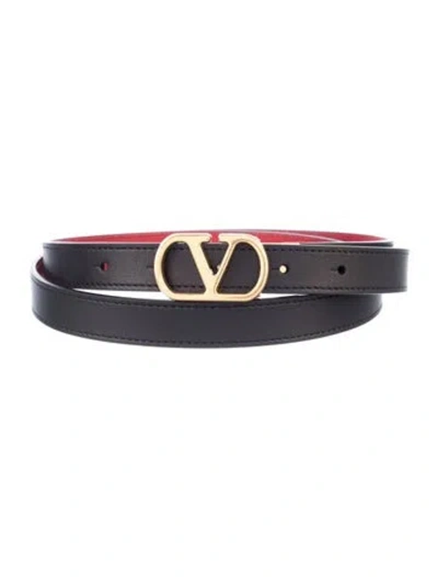 Pre-owned Valentino Garavani Skinny Leather Belt In Multi