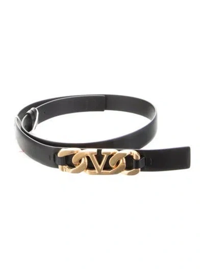 Pre-owned Valentino Garavani Skinny Leather Waist Belt W/ Tags In Multi