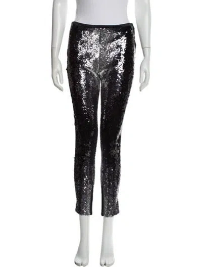 Pre-owned Valentino Skinny Leg Pants In Black/grey