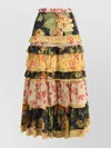 Valentino Multicolor Apres Lhiver Tiered Skirt In Multi