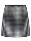 Valentino High Waist Checkered Skirt Bow Detail In Multi