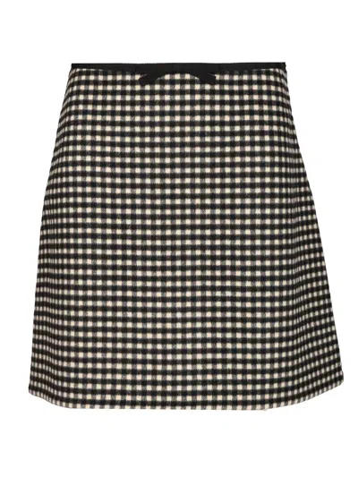 VALENTINO SKIRT | MOSSI | MICRO VICHY COAT SKIRTS MULTICOLOR