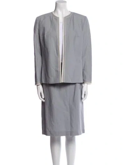 Pre-owned Valentino Skirt Set In Gray