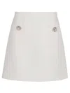 Valentino Solid Crepe Couture Skirt In Avorio