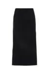 Valentino Virgin Wool Longuette Skirt With Slits And Silk Lining
