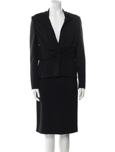 Pre-owned Valentino Skirt Suit In Black
