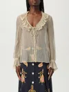 Valentino Polka Dot Printed Ruffled Top