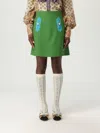 Valentino Green Logo Solid Skirt