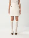 Valentino Solid Crepe Couture Skirt In Ivory