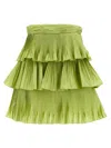 Valentino Green Taffet Skirt In Green