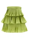 Valentino Green Taffet Skirt In Green