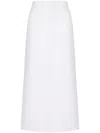 Valentino Compact Popeline Skirt In White