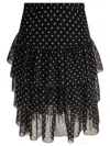 Valentino Layered High-waisted Skirts With Polka Dot Pattern